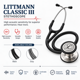 Littmann Classic III stethoscope in black and grey – MOAM Kuwait