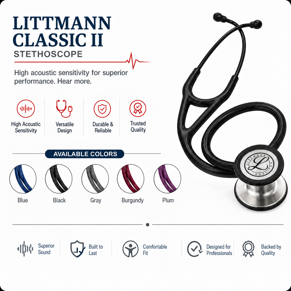 Littmann Classic II stethoscope – original 3M Littmann, MOAM Kuwait